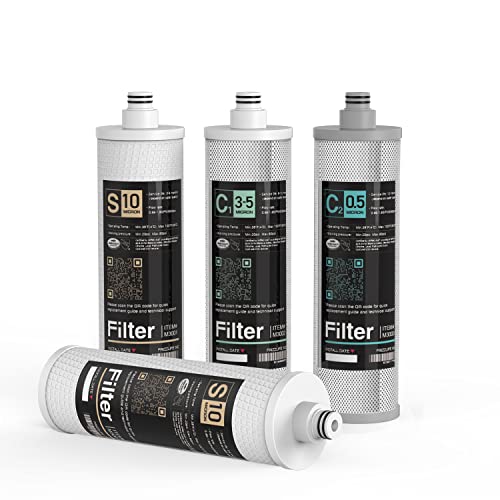 Frizzlife M3005 Replacement Filter Cartridge Set (4 Pack) For SK99 and SP99 Under Sink Water Filter System