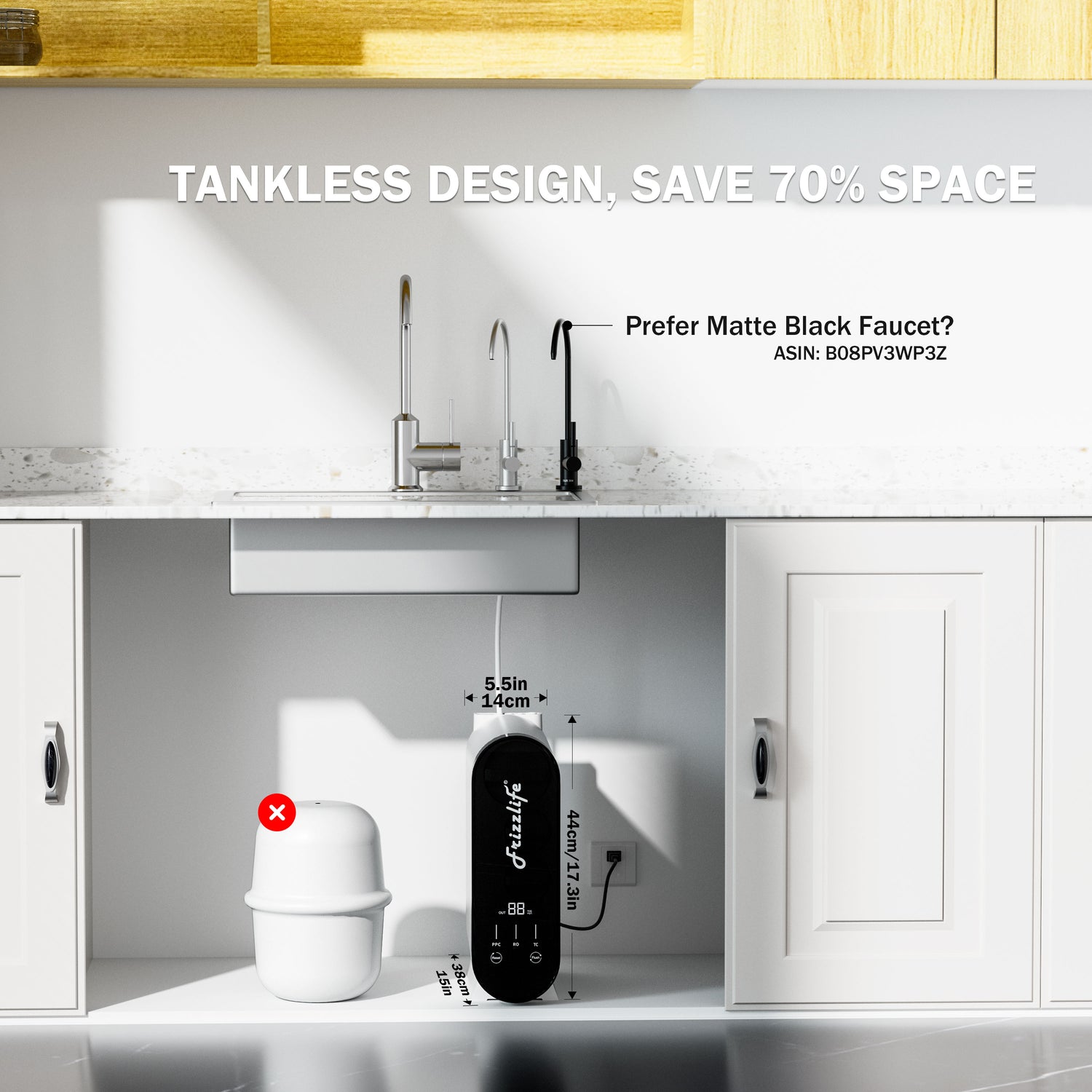Frizzlife 600 GPD Tankless Reverse Osmosis System, PX600