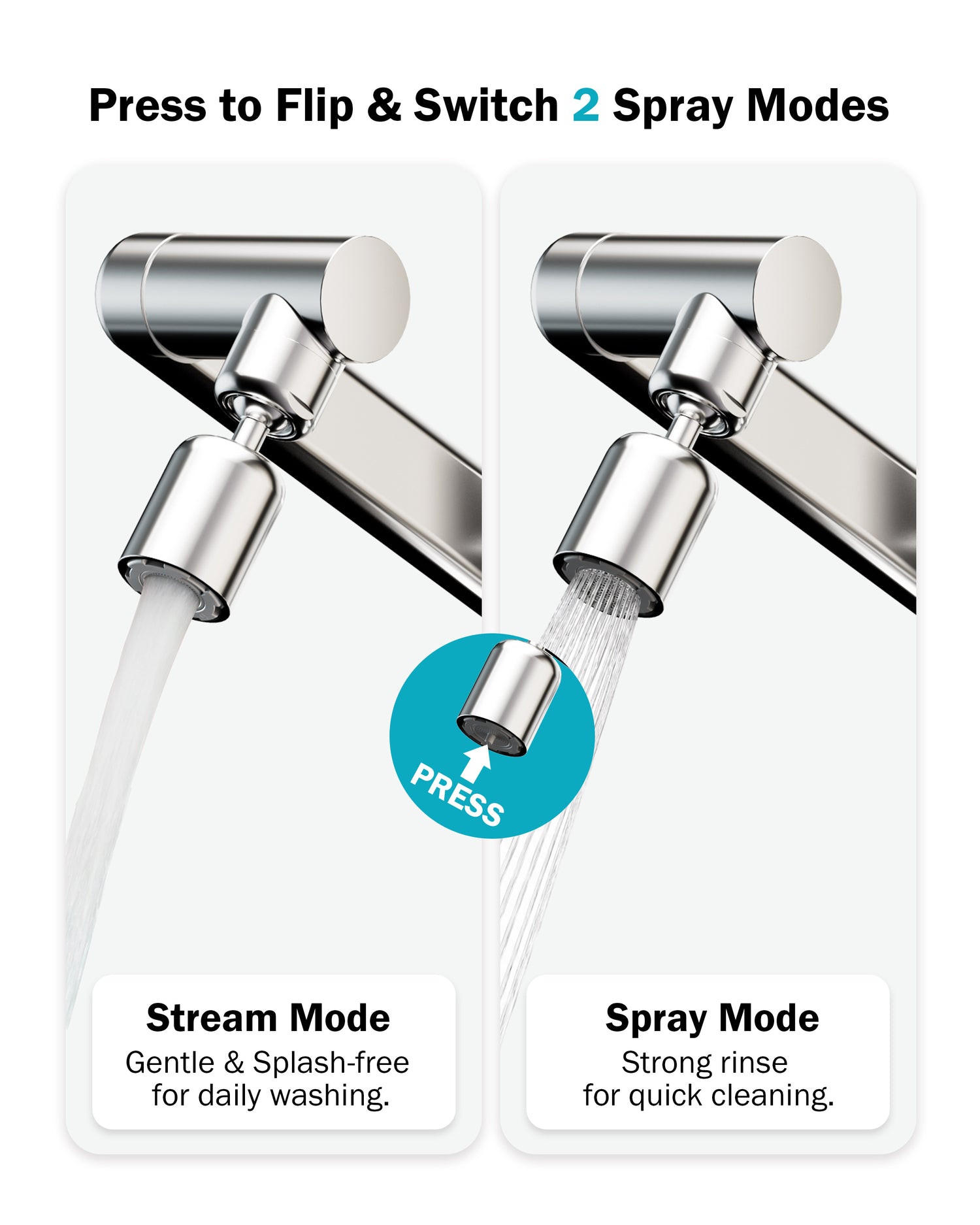 Frizzlife MF1080-D Series Bathroom & Kitchen Faucet with Water Filter, Polished Chrome