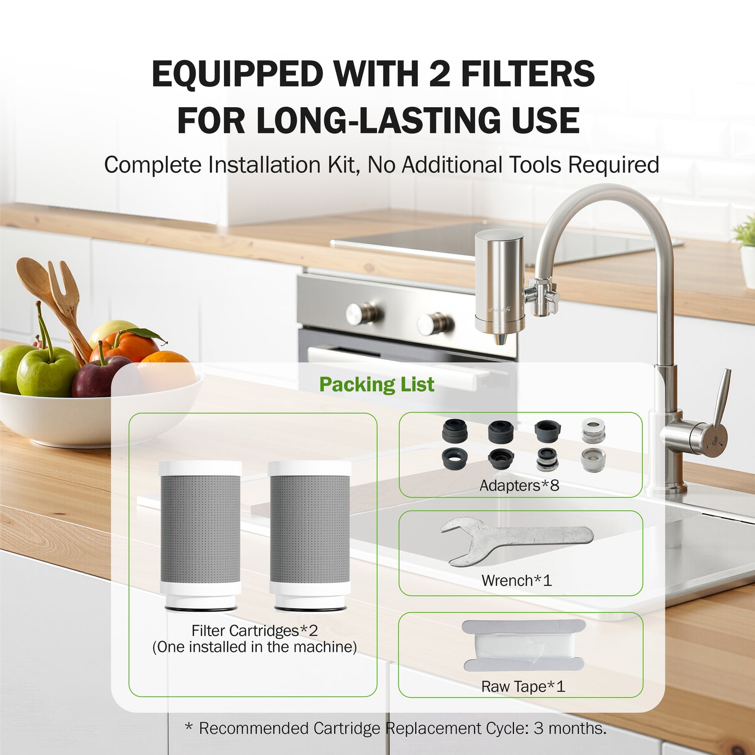 Frizzlife 360° Rotating Faucet Water Filter, FS99