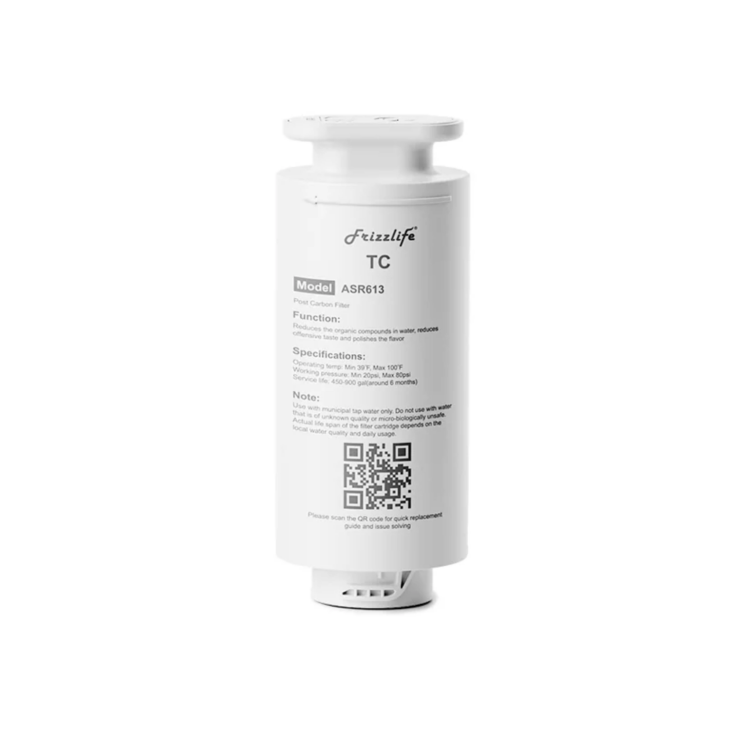 Frizzlife ASR613 Replacement Post Filter Cartridge For PD1200 Reverse Osmosis System(3rd Stage)