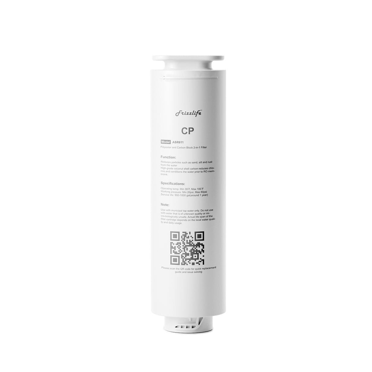 Frizzlife ASR611 Replacement Filter Cartridge For PD1200 Reverse Osmosis System(1st Stage)