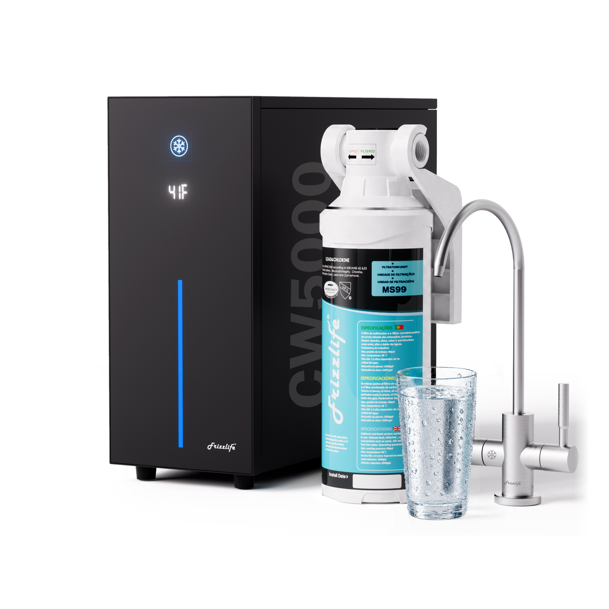 Frizzlife Under Sink Water Chiller & Filter, CW5000-MS99