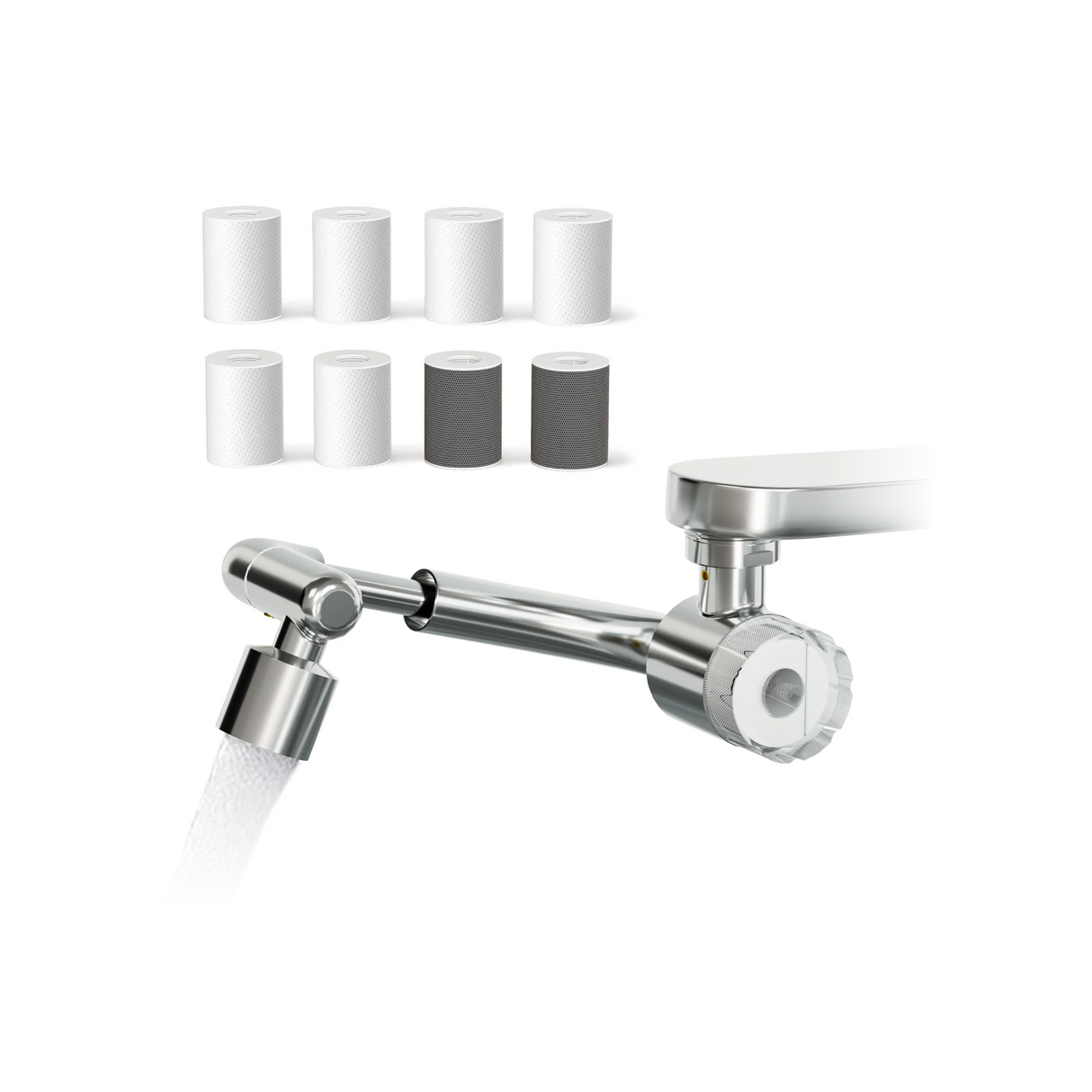 Frizzlife Splash-proof Sink Faucet Extender with Filter, Certified Reduce 99% Chlorine, 1080° Rotating Tap Aerator, 3 Modes Spray Attachment for kitchen/Bathroom/Toddlers, Extra Extension