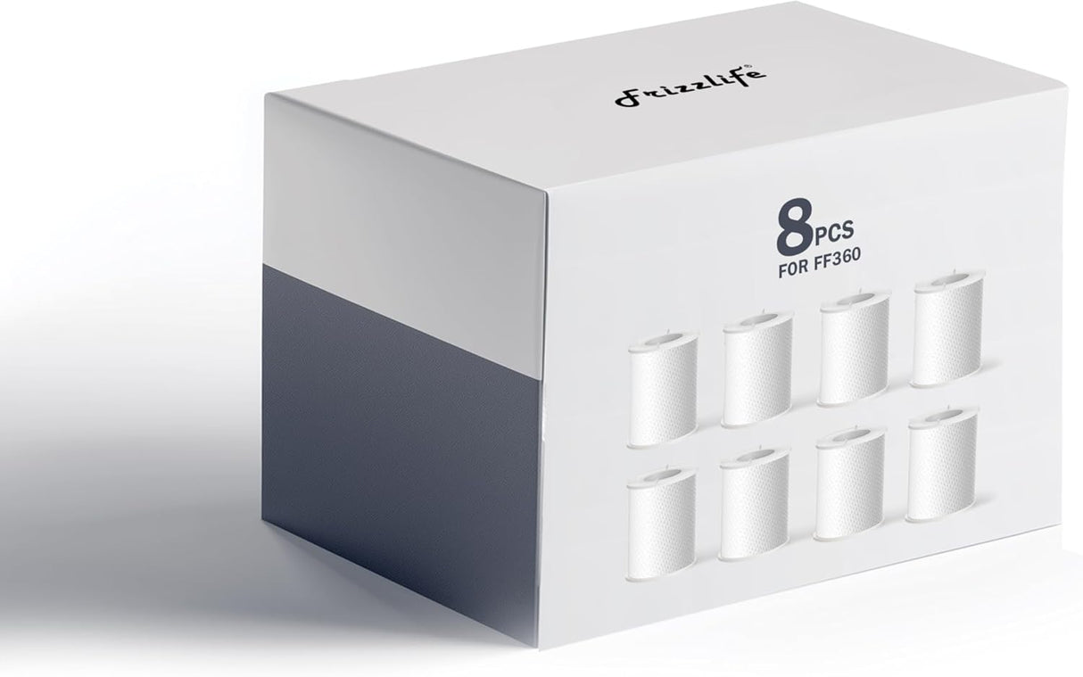 Repuesto de filtro Frizzlife FF360 (8 piezas, 8 piezas de algodón PP)