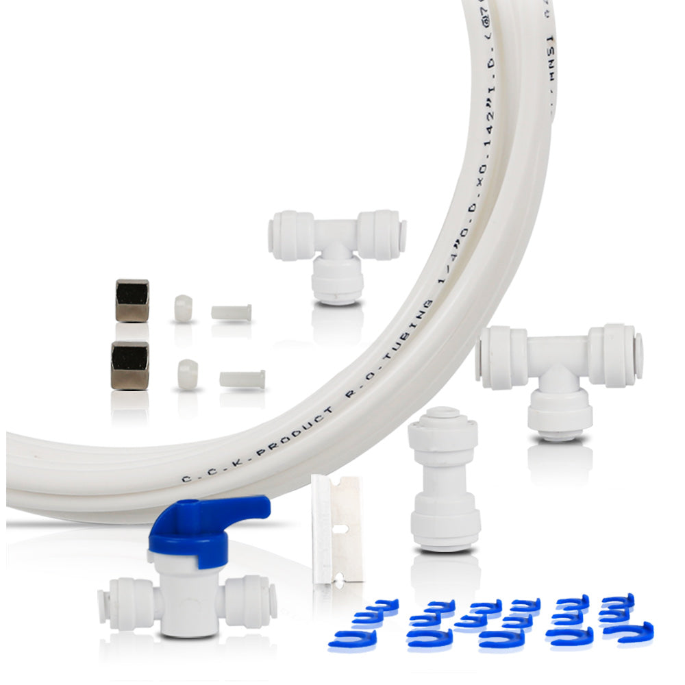 Frizzlife IMC-1 Ice Maker Kit fits for Reverse Osmosis & Water Filter System (1/4” & 3/8” Output)