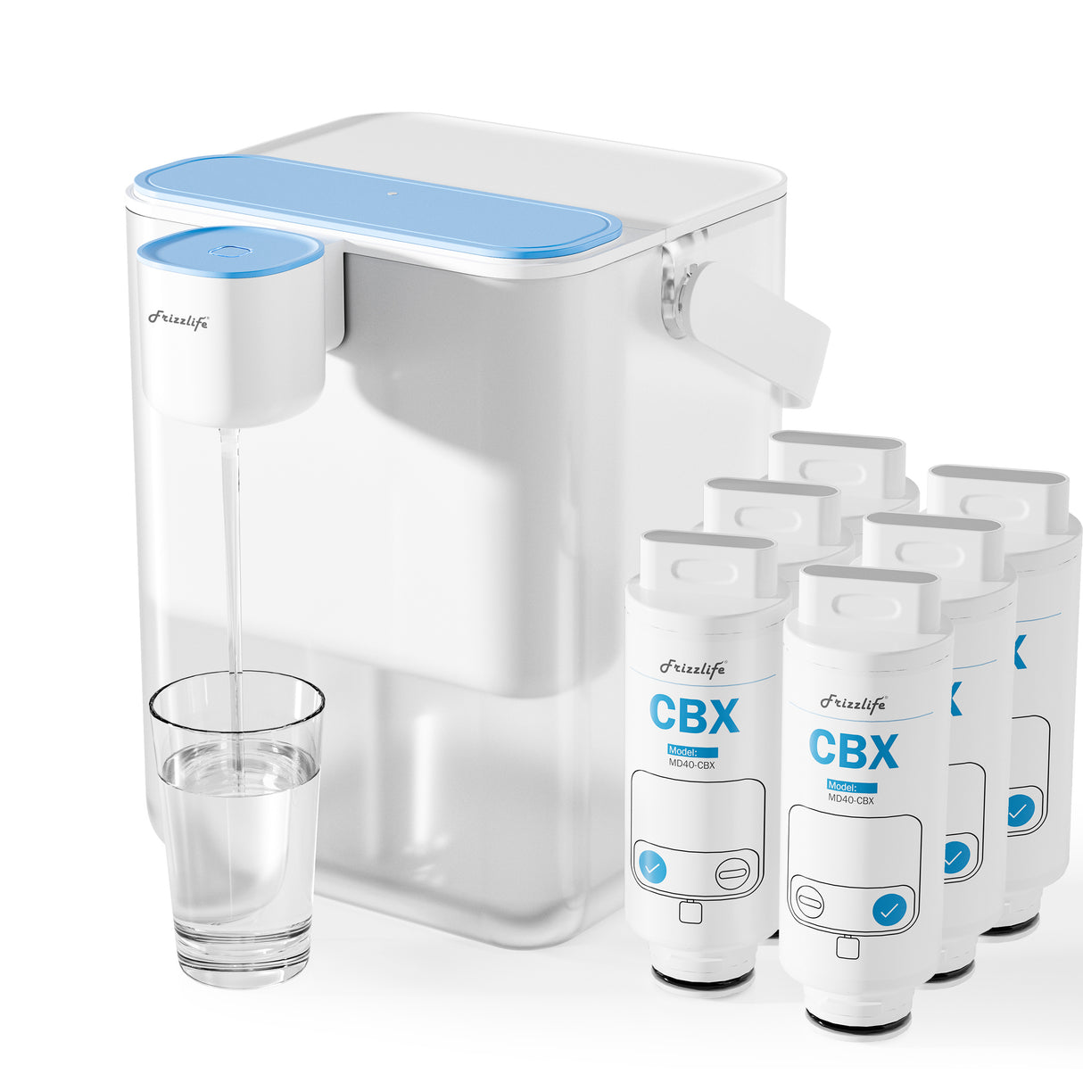 Frizzlife MD40 Electric Water Filter Dispenser With a TWO-YEAR Replacement Filter Combo