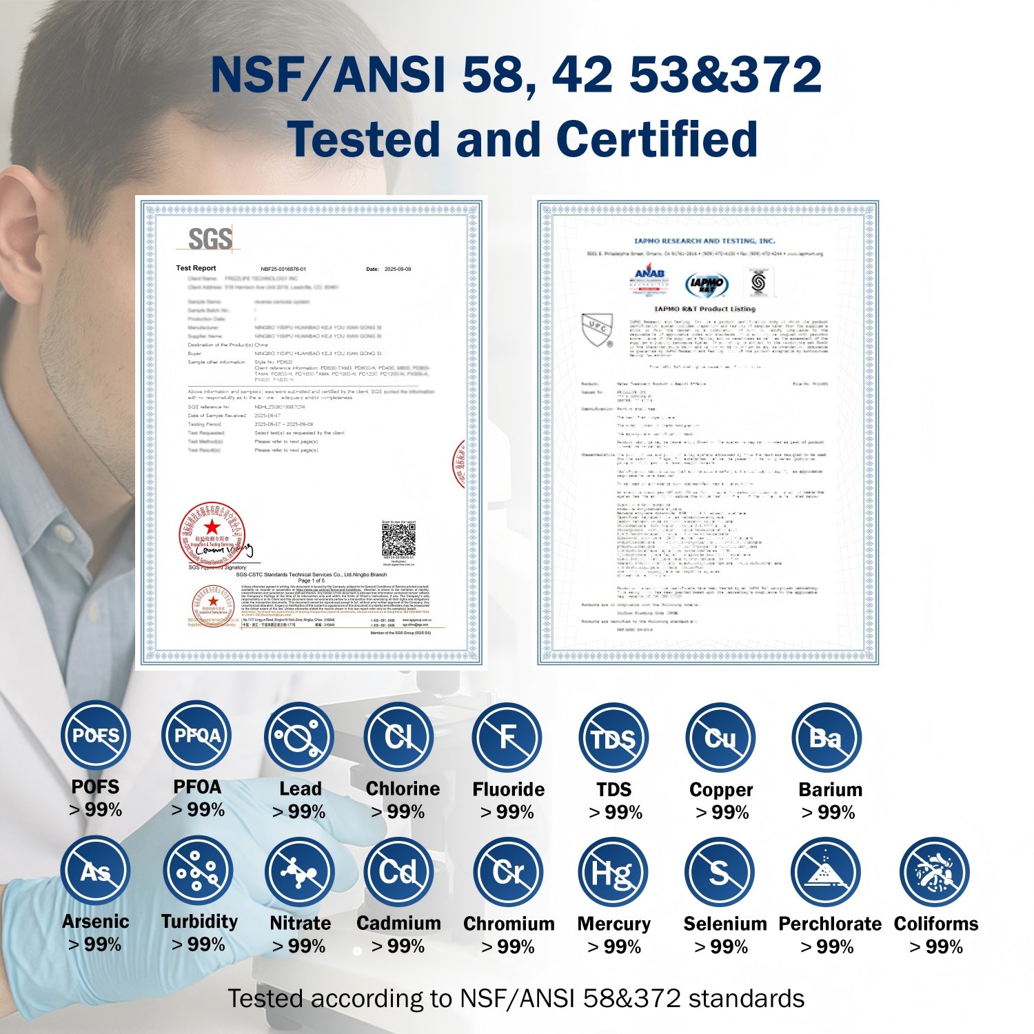 Frizzlife 600 GPD Tankloses Umkehrosmose-Wassersystem mit Alkali und Remineralisierung, PD600-TAM3