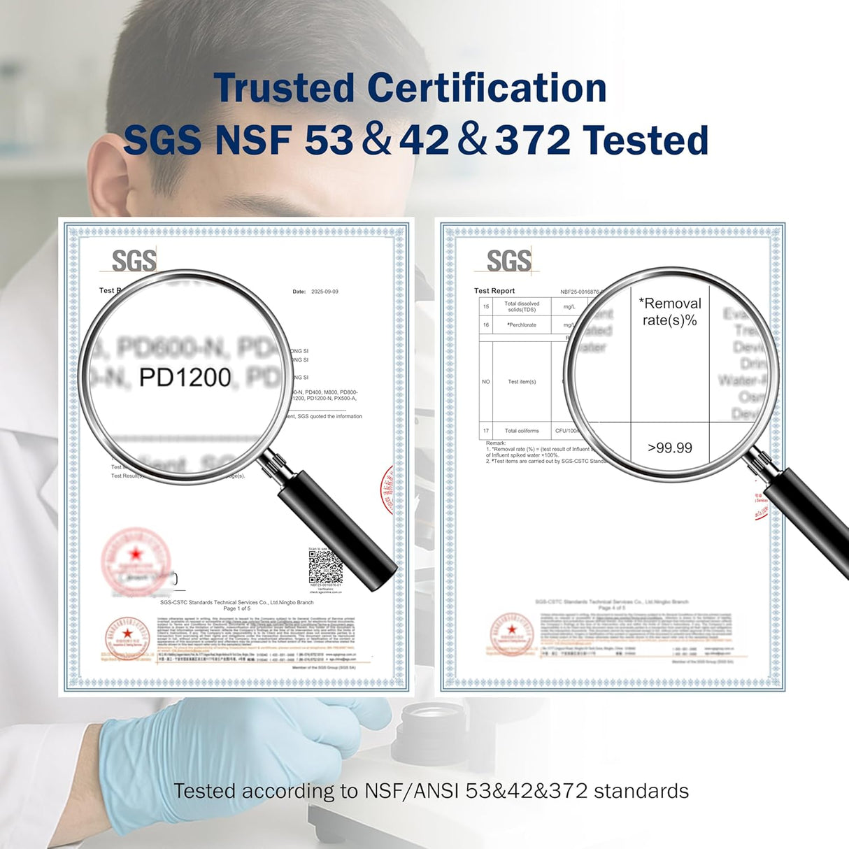 Frizzlife 1200GPD Reverse Osmosis Water Filter, NSF/ANSI 42&58&372 Standards, 11-Stage Tankless RO Water Filtration System, Under Sink, 3:1 Pure to Drain, Smart Faucet, Reduce PFAS, BPA Free, PD1200