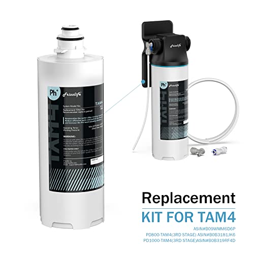Frizzlife Replacement Filter Kit For TAM4 Filter, With FZ-4 Filter Cartridge Inside, For PD800-TAM4/PD1000-TAM4 Reverse Osmosis System(3rd Stage) & TAM4 Remineralization Alkaline Filter.