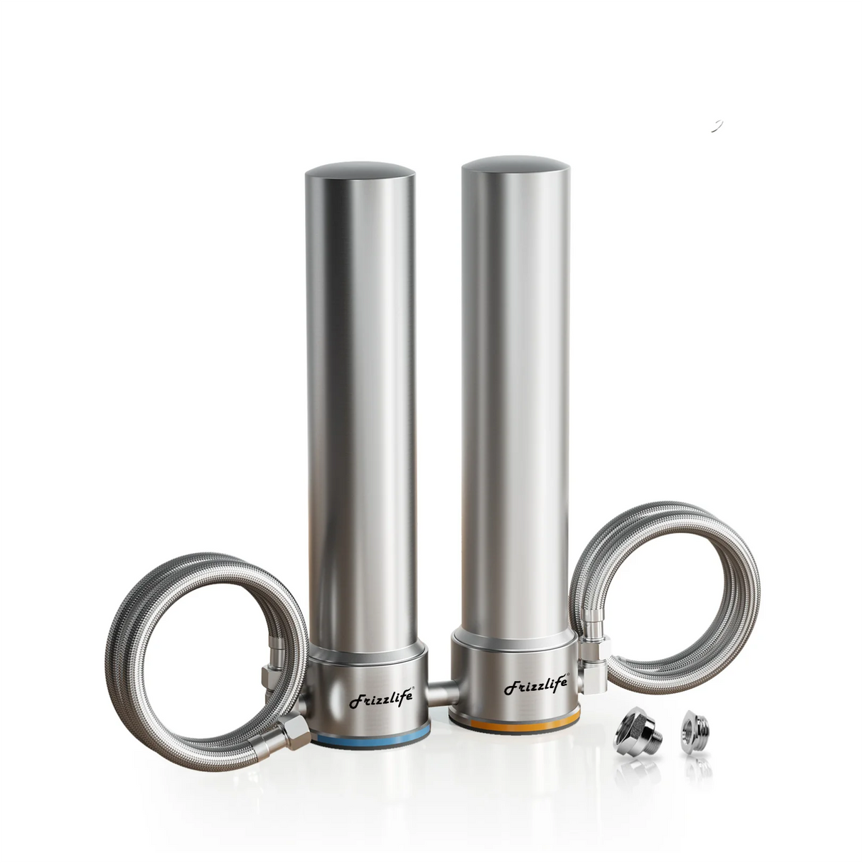 Frizzlife UDS99 Under Sink Water Filter System, 8-Stage Direct Connect Water Filtration, 0.5 Micron Reduce 99.99% Lead, Chlorine, Heavy Metals, Bad Taste, NSF Certified Elements, Stainless Steel