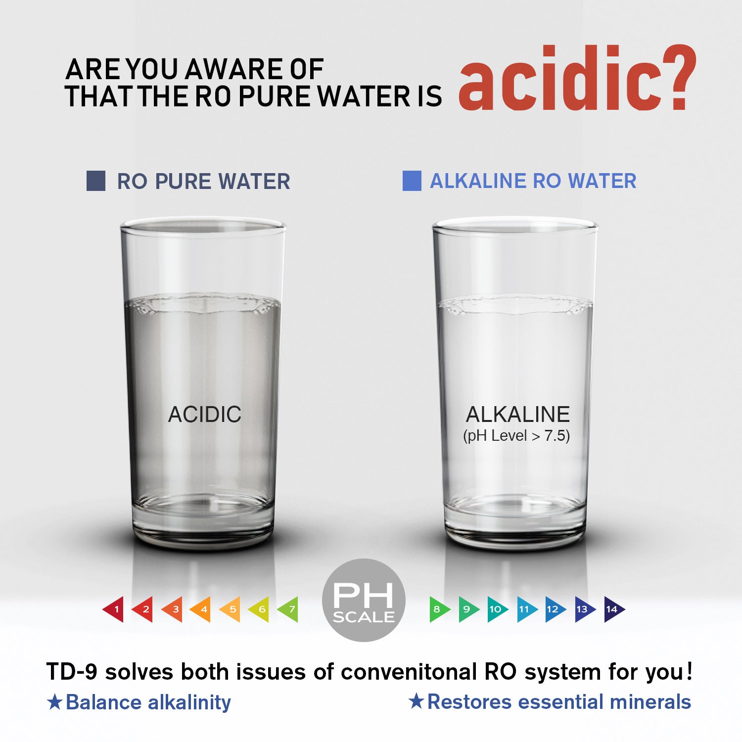 Frizzlife TD-9 reminéralisation alcaline sous évier filtre à eau en ligne – post-filtre pour système d'osmose inverse RO