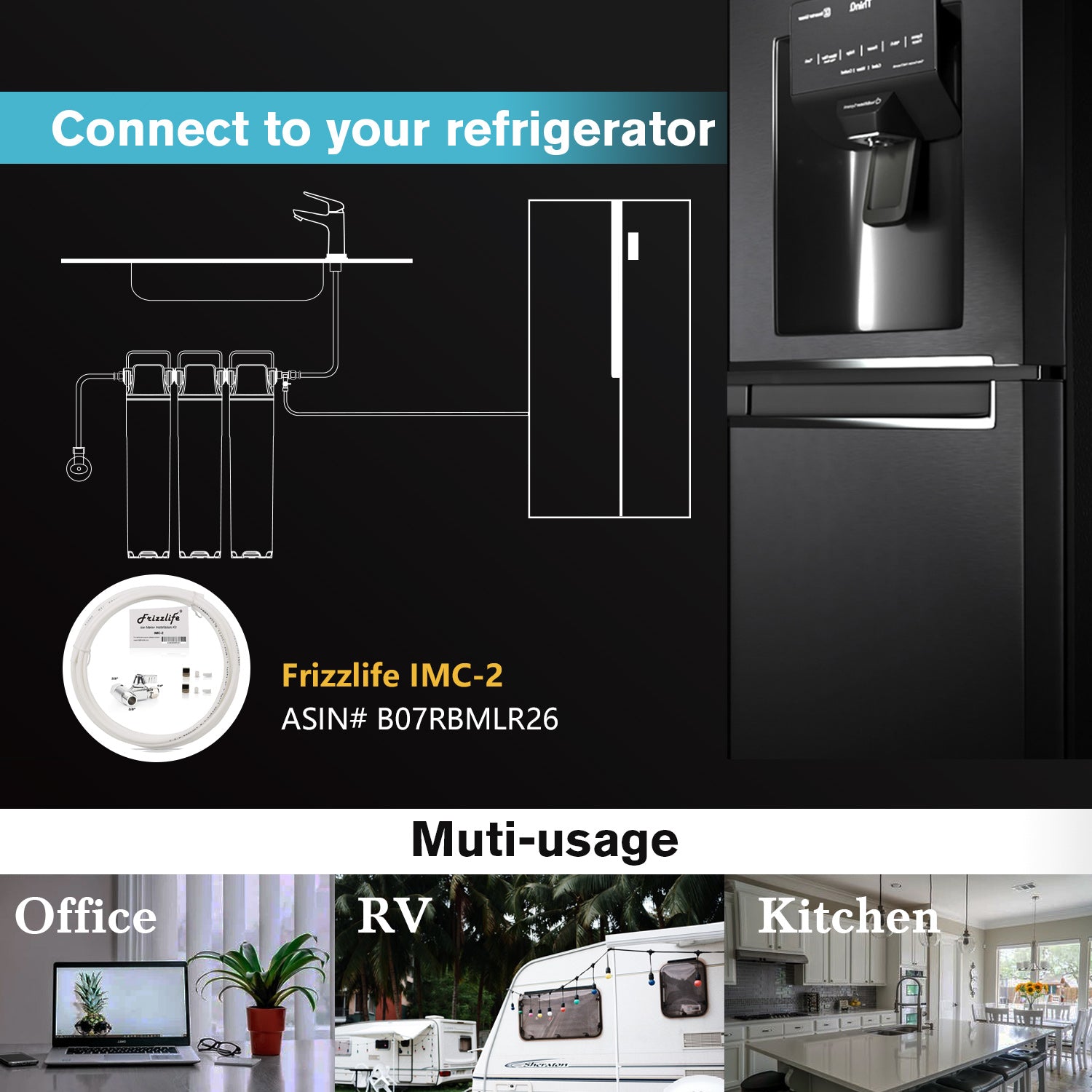 Frizzlife 3-Stage Under-Sink Water Filter System – Lead Reduction, TW15