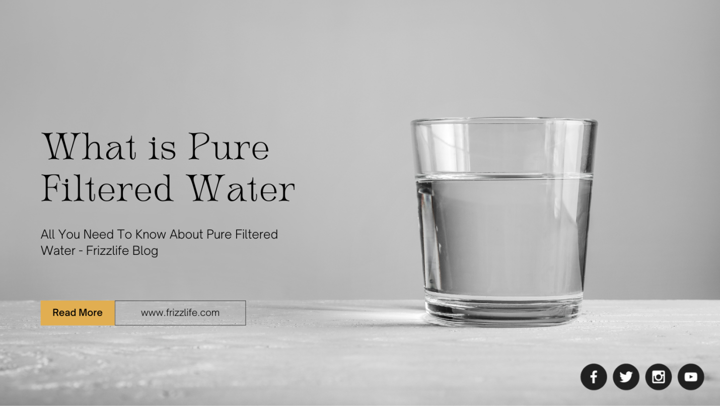 Pure filtered water in glass