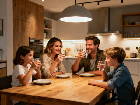 drinking filtered water