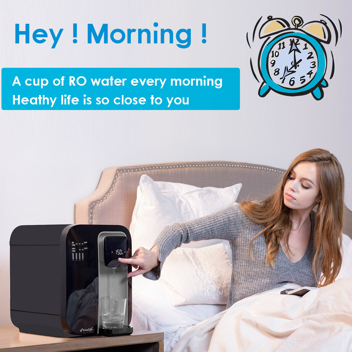 Wake up your mind with Frizzlife RO water