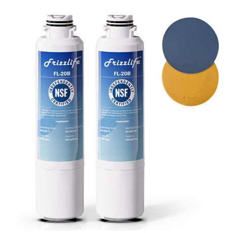 【Pre Order - ETA on Oct 15】Frizzlife DA29-00020B Refrigerator Water Filter Replacement for Samsung HAF-CIN/EXP, DA29-00020A/B, NSF Certified Fit the Original Brand, Leak-proof Design