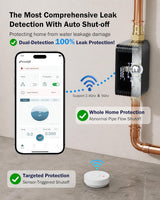 Frizzlife Smart Water Monitor & Automatic Shutoff System with 3 Leak Sensors,  LPG365-3S