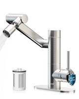 Frizzlife MF1080-S Series Bathroom & Kitchen Faucet with Water Filter, Brushed Nickel, 360° Swivel Aerator