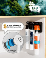 Frizzlife Plug-Free Reverse Osmosis Water Filter, True-Spring Alkaline Mineral Tankless Reverse Osmosis System, Noise-free Under Sink Ro Water Filtration System, NSF 58&372 Tested, Pure to Drain 4:1