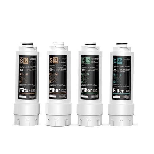 Frizzlife SKP-HF Replacement Housing Kits (4 Pack) With Filter Cartridges Inside for SK99 and SP99 Under Sink Water Filter System