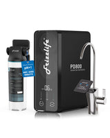 Frizzlife 800GPD Reverse Osmosis Water Filter, NSF/ASNI 58&42&372 Standard, Alkaline Mineral pH+ Tankless Reverse Osmosis System, 9-Stage Under Sink RO, 2:1 Pure to Drain, Smart Faucet, PD800-N