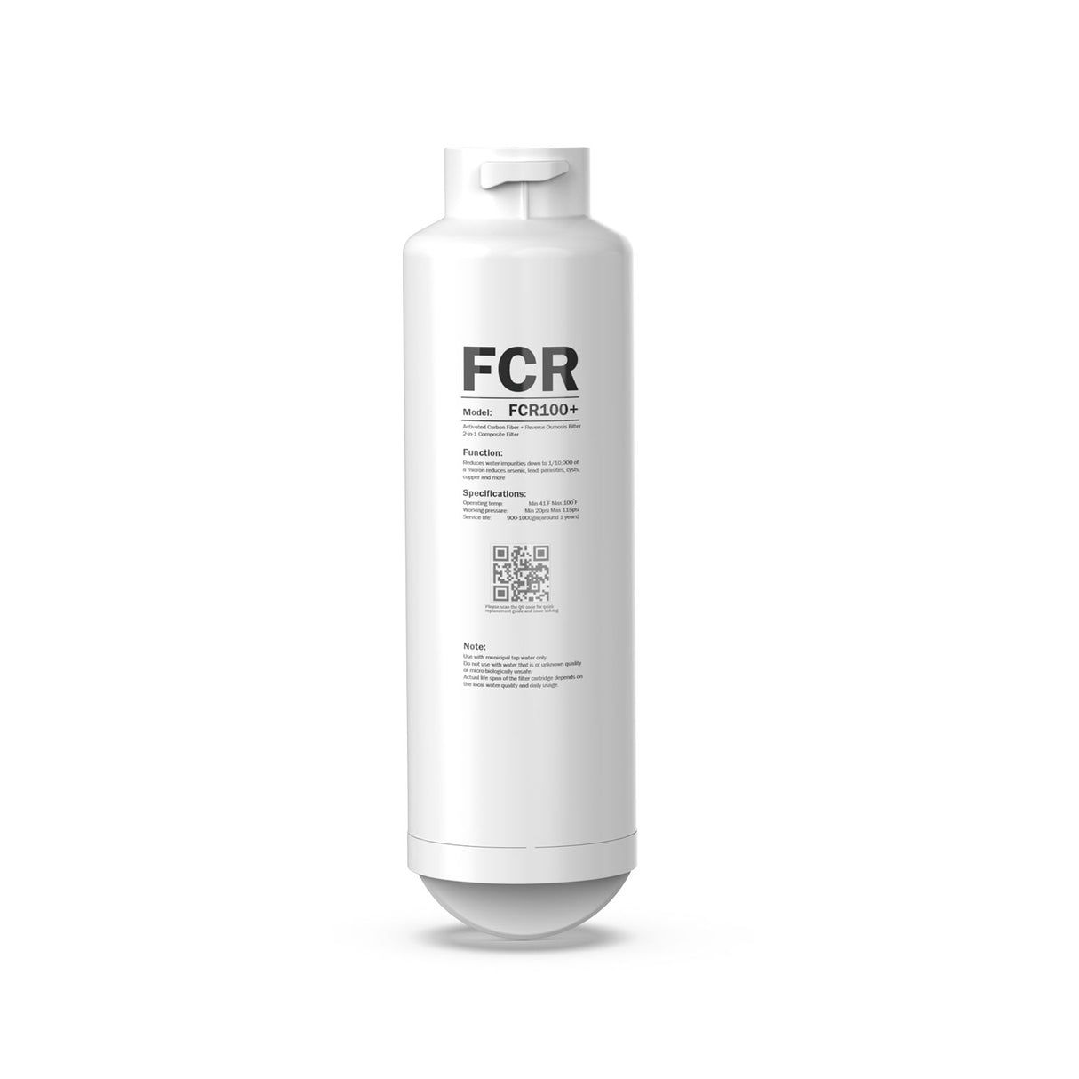Frizzlife FCR100 + cartucho de filtro de membrana RO de repuesto para sistema de filtro de agua de ósmosis inversa de encimera WB99