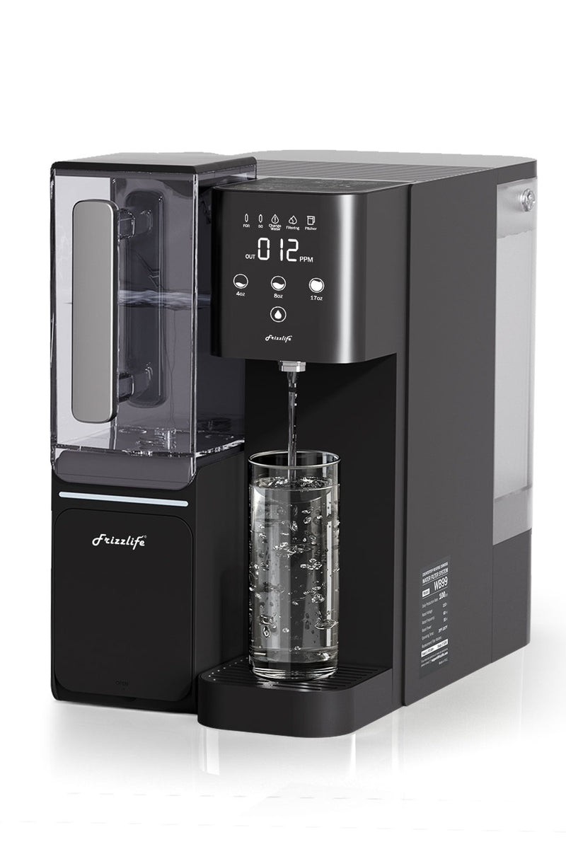 Frizzlife Countertop Reverse Osmosis System with Alkaline Water, WB99-C
