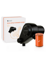 Frizzlife Dual-Outlet Matte Black Shower Filter (Filter Only), K45-B