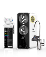 Frizzlife Reverse Osmosis Water Filter - Alkaline Mineral pH+, NSF/ASNI 58&53&42&372 Standard, 600GPD Tankless RO Reverse Osmosis System, Under Sink, 2:1 Pure to Drain, Smart LED Faucet, PD600-N