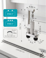 Frizzlife MF1080-D Series Bathroom & Kitchen Faucet with Water Filter, Brushed Nickel, 360° Swivel Aerator