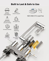 Frizzlife MF1080-D Series Bathroom & Kitchen Faucet with Water Filter, Polished Chrome, 360° Swivel Aerator
