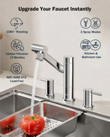 Frizzlife MF1080-X Series Bathroom & Kitchen Faucet with Water Filter, Polished Chrome