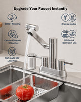 Frizzlife MF1080-D Series Bathroom & Kitchen Faucet with Water Filter, Polished Chrome