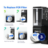 Frizzlife FCR100 + cartouche filtrante à Membrane RO de remplacement pour système de filtre à eau par osmose inverse de comptoir WB99