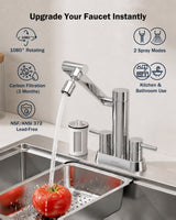Frizzlife MF1080-D Series Bathroom & Kitchen Faucet with Water Filter, Polished Chrome
