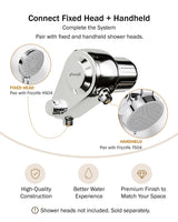 Frizzlife Dual-Outlet Shower Filter, Keeps Existing Fixed and Handheld Shower Heads, Both Showerhead Get Filtered Water, 210g KDF-55 and Calcium Sulfite, Reduces Chlorine, High Flow,Heads Not Included