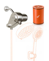 Frizzlife Dual-Outlet Brushed Nickel Shower Filter (Filter Only), K45-BN