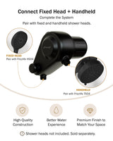 Frizzlife Dual-Outlet Shower Filter, Keeps Existing Fixed and Handheld Shower Heads, Both Showerhead Get Filtered Water, 210g KDF-55 and Calcium Sulfite, Reduces Chlorine, High Flow,Heads Not Included