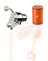 Frizzlife Dual-Outlet Polished Chrome Shower Filter (Filter Only), K45-PC