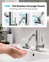 Frizzlife MF1080-S Series Bathroom & Kitchen Faucet with Water Filter, Polished Chrome