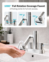 Frizzlife MF1080-D Series Bathroom & Kitchen Faucet with Water Filter, Brushed Nickel