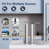 Frizzlife DS99 Countertop Water Filter System, Stainless Steel