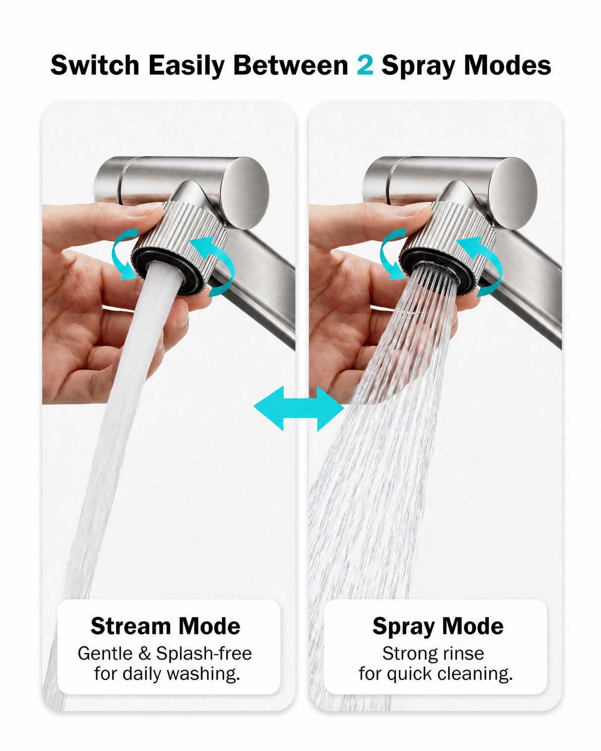 Frizzlife MF1080-S Series Bathroom & Kitchen Faucet with Water Filter, Brushed Nickel