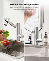 Frizzlife MF1080-S Series Bathroom & Kitchen Faucet with Water Filter, Brushed Nickel, 360° Swivel Aerator