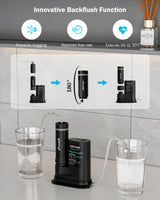 Frizzlife Water Filter Camping with Electric Pump, 0.01μm UF 7-Stage Portable Water Filter, Rechargeable Water Purifier for Camping, Survival, Backpacking,Hiking & Emergency,3pcs Pre-Filters,EF1200