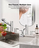 Frizzlife MF1080-X Series Bathroom & Kitchen Faucet with Water Filter, Polished Chrome, 360° Swivel Aerator