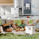 Frizzlife 400-Gallon Electric Water Filter Dispenser with 2 Filters (8-Stage Filtration),Reduce 99.89% of Lead,6 Months Rechargeable Water Pitcher, BPA-Free Instant Countertop Water Filter System,MD40