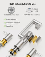 Frizzlife MF1080-X Series Bathroom & Kitchen Faucet with Water Filter, Brushed Nickel