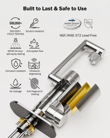 Frizzlife MF1080-S Series Bathroom & Kitchen Faucet with Water Filter, Polished Chrome